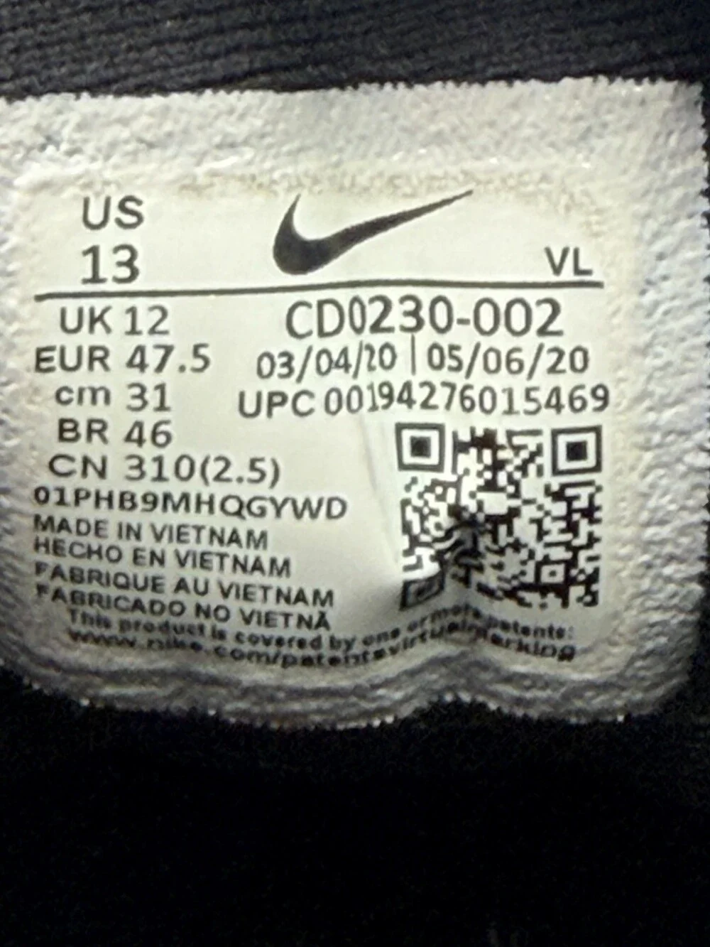 Nike Quest 3 Men’s Size 13 (Black/White) CD0230-002 Shoes
